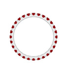 2 CT Created Ruby Full Eternity Band Ring in Gold Lab Created Ruby - ( AAAA ) - Quality - Rosec Jewels