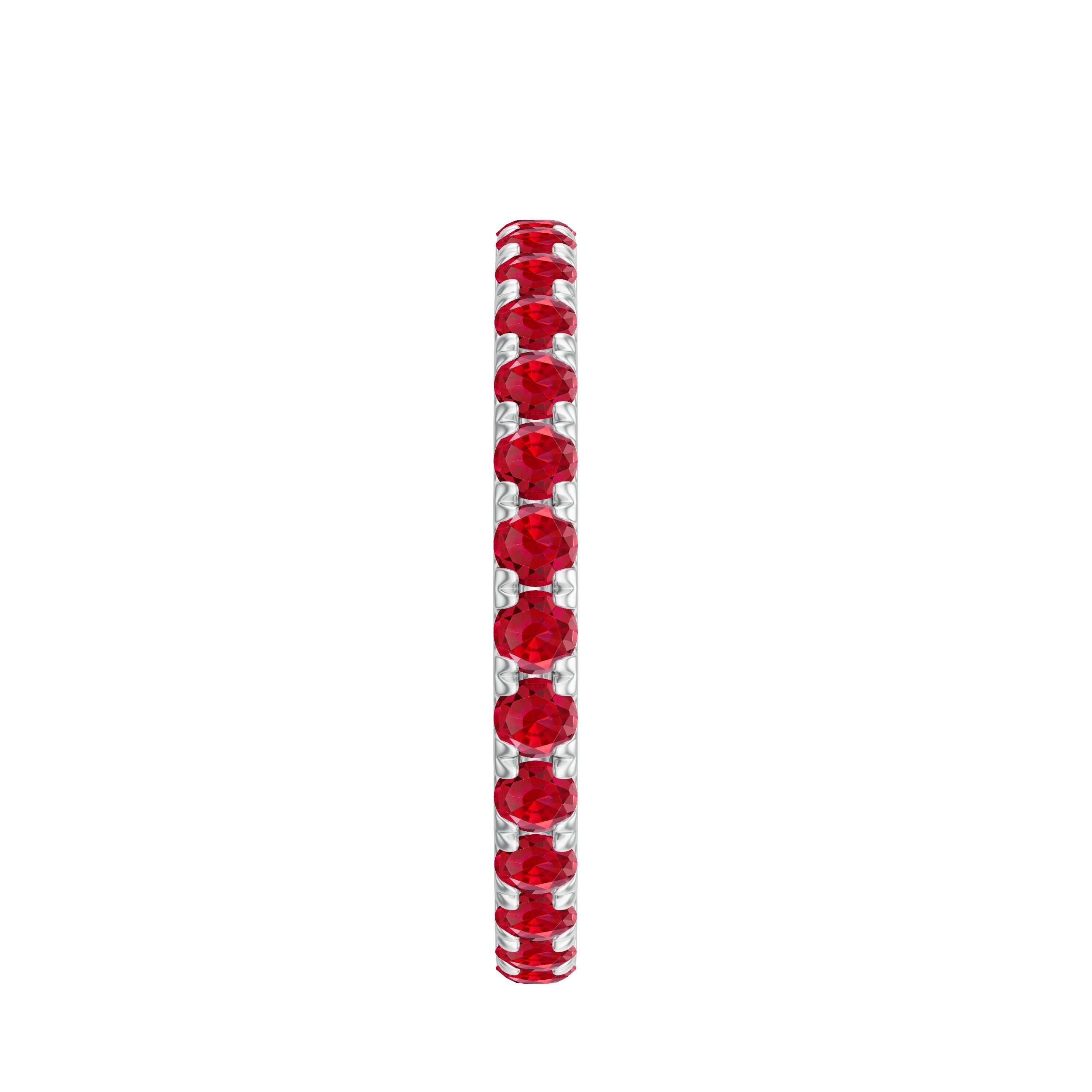 2 CT Created Ruby Full Eternity Band Ring in Gold Lab Created Ruby - ( AAAA ) - Quality - Rosec Jewels