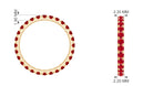 2 CT Created Ruby Full Eternity Band Ring in Gold Lab Created Ruby - ( AAAA ) - Quality - Rosec Jewels