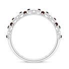 1/4 CT Garnet Filigree Band Ring for Women in Prong Setting Garnet - ( AAA ) - Quality - Rosec Jewels