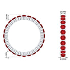 2.5 CT Round Lab-Created Ruby Full Eternity Ring in Gold Lab Created Ruby - ( AAAA ) - Quality - Rosec Jewels