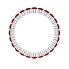 2.5 CT Round Lab-Created Ruby Full Eternity Ring in Gold Lab Created Ruby - ( AAAA ) - Quality - Rosec Jewels