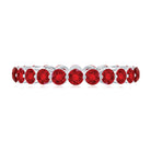 2.5 CT Round Lab-Created Ruby Full Eternity Ring in Gold Lab Created Ruby - ( AAAA ) - Quality - Rosec Jewels