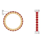 2.5 CT Round Lab-Created Ruby Full Eternity Ring in Gold Lab Created Ruby - ( AAAA ) - Quality - Rosec Jewels