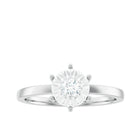 Round Cut Genuine Diamond Solitaire Ring in Illusion Setting Diamond - ( HI-SI ) - Color and Clarity - Rosec Jewels