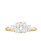 Natural Diamond Miracle Plate Cluster Ring in Gold Diamond - ( HI-SI ) - Color and Clarity - Rosec Jewels