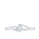 Illusion Set Round Diamond Solitaire Heart Ring in Split Shank Diamond - ( HI-SI ) - Color and Clarity - Rosec Jewels