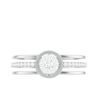 Classic Diamond Engagement Ring in Illusion Setting Diamond - ( HI-SI ) - Color and Clarity - Rosec Jewels