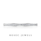 Pinpoint Set Natural Diamond Minimal Half Eternity Band Ring Diamond - ( HI-SI ) - Color and Clarity - Rosec Jewels