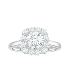 2.25 CT Classic Moissanite Halo Engagement Ring in Double Prong Setting Moissanite - ( D-VS1 ) - Color and Clarity - Rosec Jewels