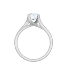 7 MM Round Moissanite Solitaire Ring in Gold Moissanite - ( D-VS1 ) - Color and Clarity - Rosec Jewels