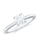 3/4 CT Certified Moissanite Solitaire Minimal Engagement Ring Moissanite - ( D-VS1 ) - Color and Clarity - Rosec Jewels