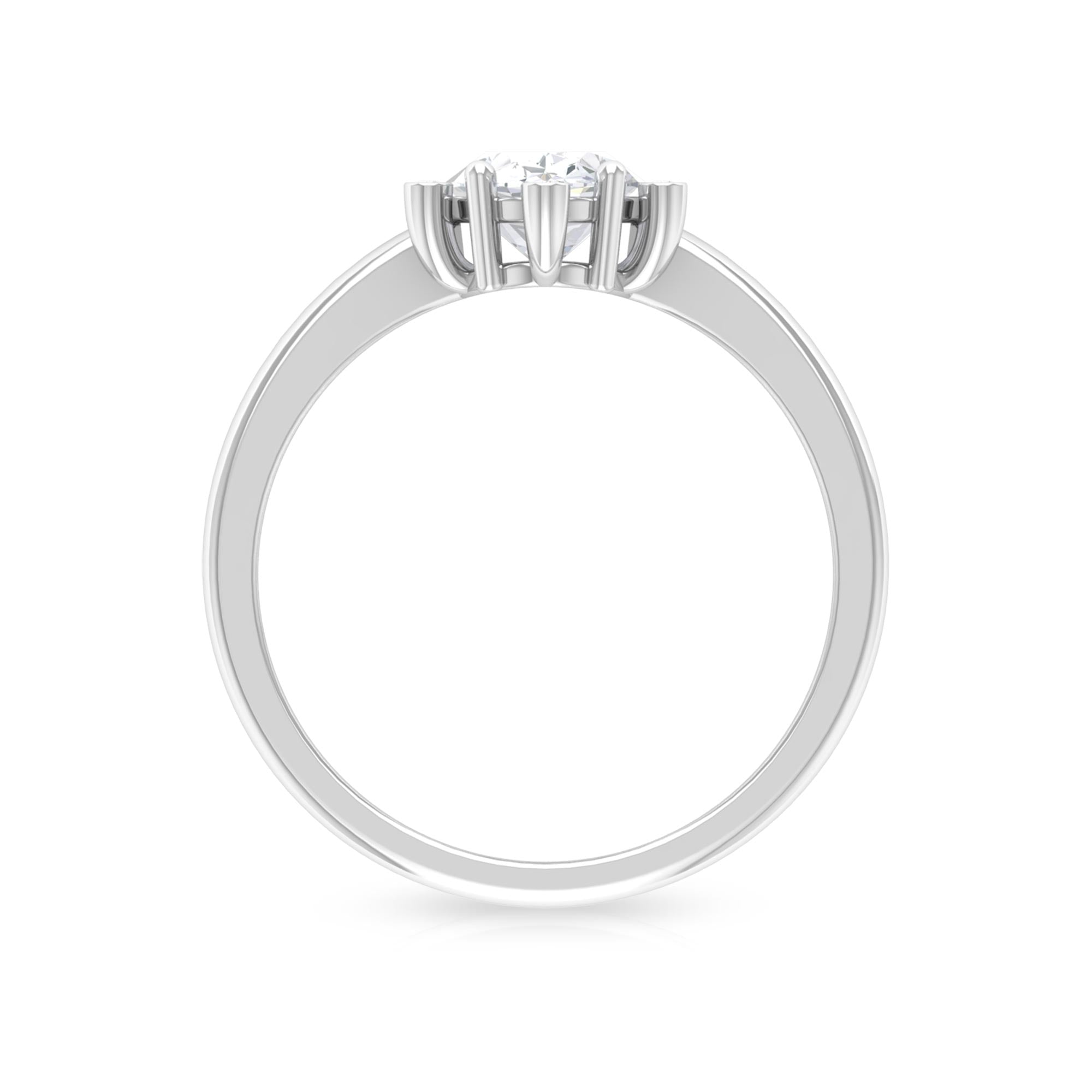 1.25 CT Elegant Oval Moissanite Solitaire Engagement Ring Moissanite - ( D-VS1 ) - Color and Clarity - Rosec Jewels