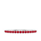 1/2 CT Created Ruby Eternity Stackable Ring Lab Created Ruby - ( AAAA ) - Quality - Rosec Jewels