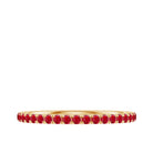 1/2 CT Created Ruby Eternity Stackable Ring Lab Created Ruby - ( AAAA ) - Quality - Rosec Jewels