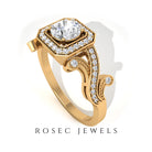 0.75 CT Zircon Engagement Ring Zircon - ( AAAA ) - Quality - Rosec Jewels