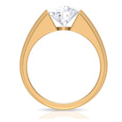 8 MM Round Cut Moissanite Solitaire Band in Tension Mount Setting Moissanite - ( D-VS1 ) - Color and Clarity - Rosec Jewels