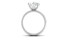 2.50 CT White Moissanite Round Cut Solitaire Ring with Side Stones Moissanite - ( D-VS1 ) - Color and Clarity - Rosec Jewels