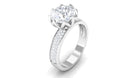 2.50 CT White Moissanite Round Cut Solitaire Ring with Side Stones Moissanite - ( D-VS1 ) - Color and Clarity - Rosec Jewels