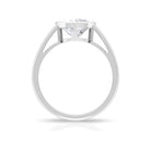 2 CT Bezel Set Moissanite Heart Solitaire Engagement Ring Moissanite - ( D-VS1 ) - Color and Clarity - Rosec Jewels