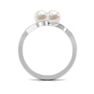 Toi Et Moi Freshwater Pearl Ring Freshwater Pearl - ( AAA ) - Quality - Rosec Jewels