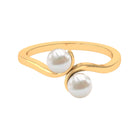 Toi Et Moi Freshwater Pearl Ring Freshwater Pearl - ( AAA ) - Quality - Rosec Jewels