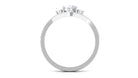 Cubic Zirconia Crown Engagement Ring in Gold Zircon - ( AAAA ) - Quality - Rosec Jewels