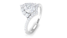 Cubic Zirconia Crown Engagement Ring in Gold Zircon - ( AAAA ) - Quality - Rosec Jewels