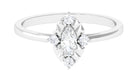 1/2 CT Marquise Zircon Engagement Ring in Gold Textured Zircon - ( AAAA ) - Quality - Rosec Jewels