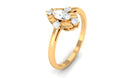 1/2 CT Marquise Zircon Engagement Ring in Gold Textured Zircon - ( AAAA ) - Quality - Rosec Jewels