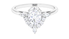 2.75 CT Oval Zircon Unique Engagement Ring in Gold Zircon - ( AAAA ) - Quality - Rosec Jewels