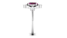 1.75 CT Oval Shape Rhodolite and Diamond Cocktail Ring Rhodolite - ( AAA ) - Quality - Rosec Jewels