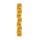 Heart Citrine Eternity Ring in Claw Setting Citrine - ( AAA ) - Quality - Rosec Jewels