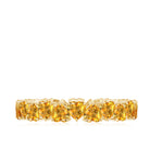 Heart Citrine Eternity Ring in Claw Setting Citrine - ( AAA ) - Quality - Rosec Jewels