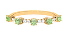 3/4 CT Green Sapphire and Diamond Minimal Stackable Ring Green Sapphire - ( AAA ) - Quality - Rosec Jewels