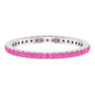 2 CT French Pave Set Pink Sapphire Stackable Full Eternity Ring Pink Sapphire - ( AAA ) - Quality - Rosec Jewels