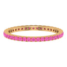 2 CT French Pave Set Pink Sapphire Stackable Full Eternity Ring Pink Sapphire - ( AAA ) - Quality - Rosec Jewels