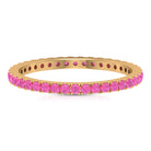 2 CT French Pave Set Pink Sapphire Stackable Full Eternity Ring Pink Sapphire - ( AAA ) - Quality - Rosec Jewels