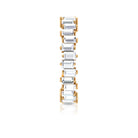 Baguette Shape Moissanite Uneven Full Eternity Ring Moissanite - ( D-VS1 ) - Color and Clarity - Rosec Jewels