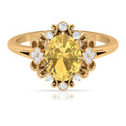 2 CT Nature Inspired Citrine and Diamond Engagement Ring Citrine - ( AAA ) - Quality - Rosec Jewels