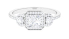 1.25 CT Vintage Inspired Moissanite Engagement Ring Moissanite - ( D-VS1 ) - Color and Clarity - Rosec Jewels