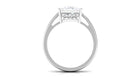 3.25 CT Moissanite Princess Cut Solitaire Band Ring Moissanite - ( D-VS1 ) - Color and Clarity - Rosec Jewels