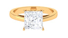 3.25 CT Moissanite Princess Cut Solitaire Band Ring Moissanite - ( D-VS1 ) - Color and Clarity - Rosec Jewels