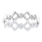 Zircon Twisted Stackable Eternity Ring Zircon - ( AAAA ) - Quality - Rosec Jewels