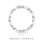 Zircon Twisted Stackable Eternity Ring Zircon - ( AAAA ) - Quality - Rosec Jewels