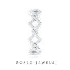 Zircon Twisted Stackable Eternity Ring Zircon - ( AAAA ) - Quality - Rosec Jewels