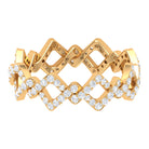 Zircon Twisted Stackable Eternity Ring Zircon - ( AAAA ) - Quality - Rosec Jewels