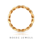 Zircon Twisted Stackable Eternity Ring Zircon - ( AAAA ) - Quality - Rosec Jewels