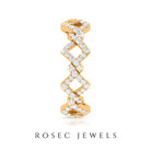 Zircon Twisted Stackable Eternity Ring Zircon - ( AAAA ) - Quality - Rosec Jewels