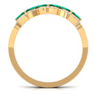 1 CT Minimal Marquise shape Emerald Anniversary Ring with Diamond Accent Emerald - ( AAA ) - Quality - Rosec Jewels